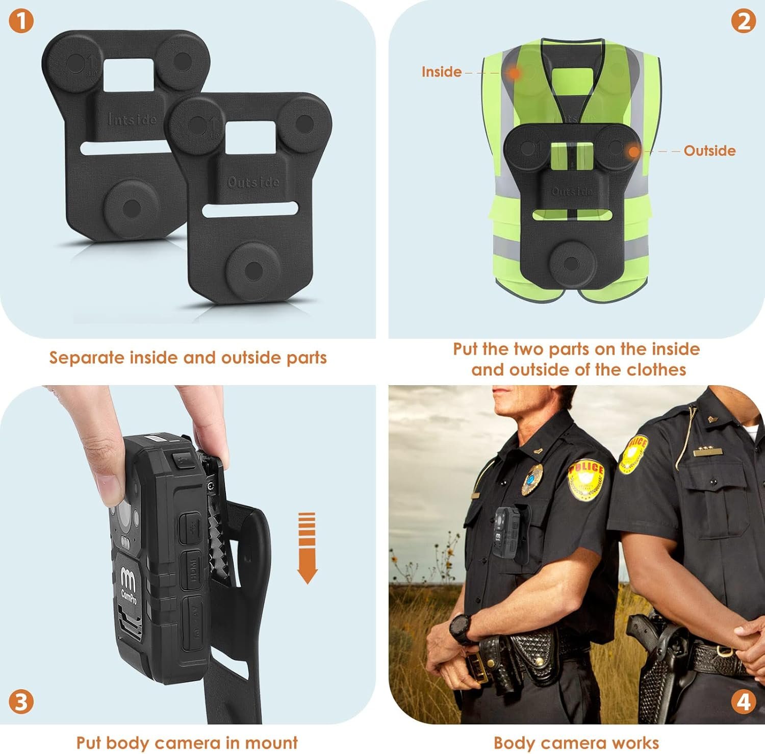 Upgrade Your CammPro Body Camera: Magnetic Clip Holder! - Image 4