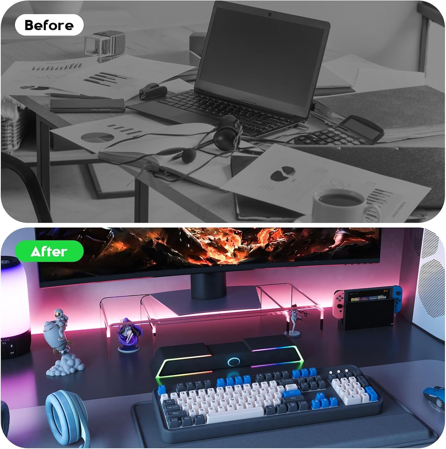 Maximize Space: X-cosrack Clear Acrylic Monitor Stand! - Image 5
