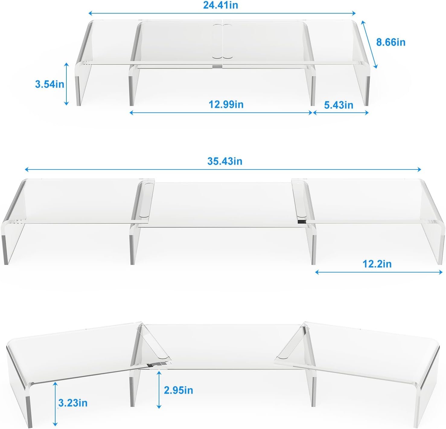 Maximize Space: X-cosrack Clear Acrylic Monitor Stand! - Image 6