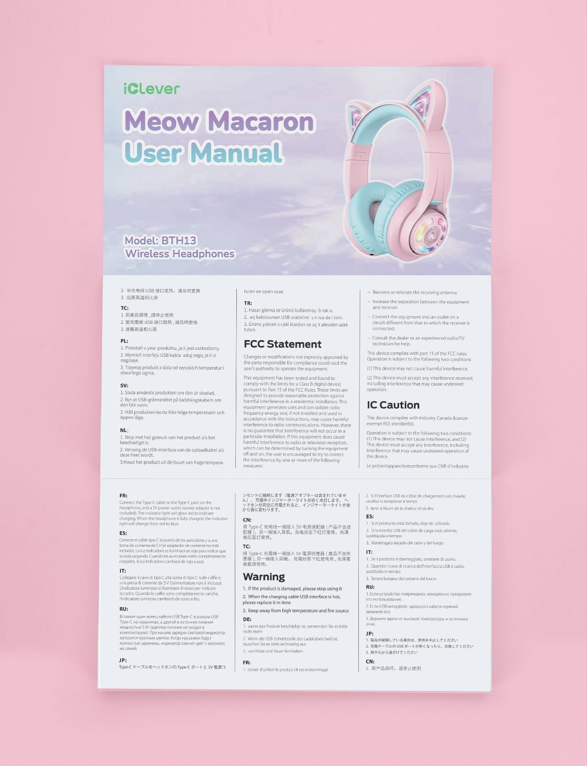 iClever Cat Ear Kids Bluetooth Headphones: Fun & Safe Sound! - Image 15