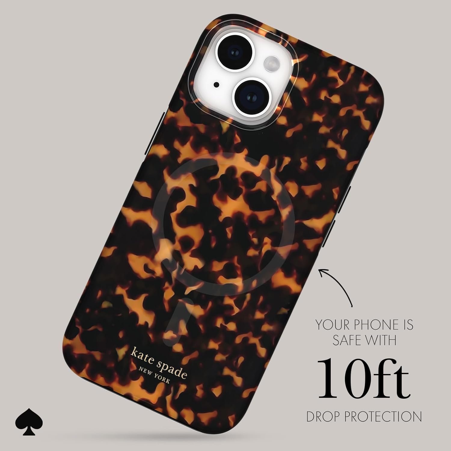 Chic Tortoiseshell Kate Spade iPhone 15/14/13 MagSafe Case! - Image 4
