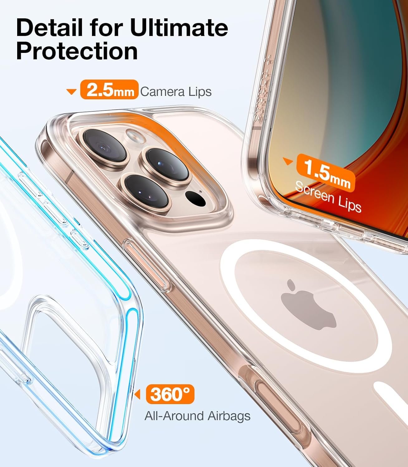 TORRAS iPhone 16 Pro Case: Slim, Clear & MagSafe Ready! - Image 5