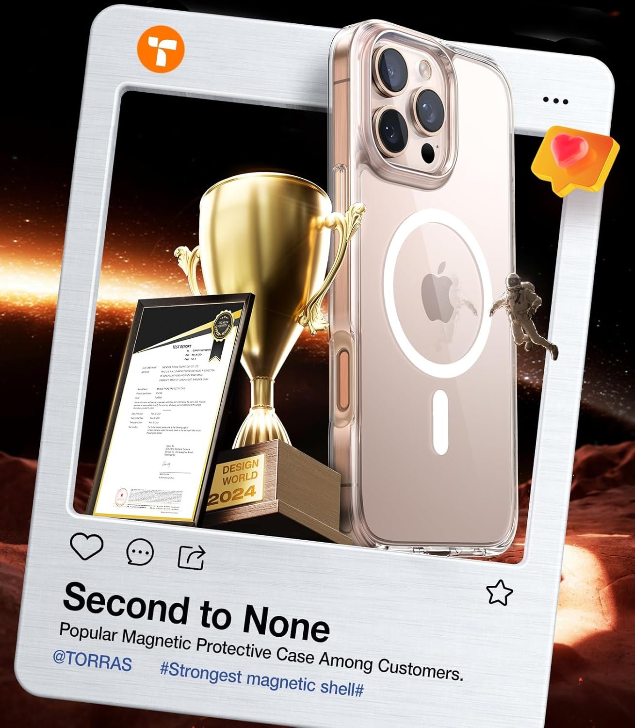 TORRAS iPhone 16 Pro Case: Slim, Clear & MagSafe Ready! - Image 9