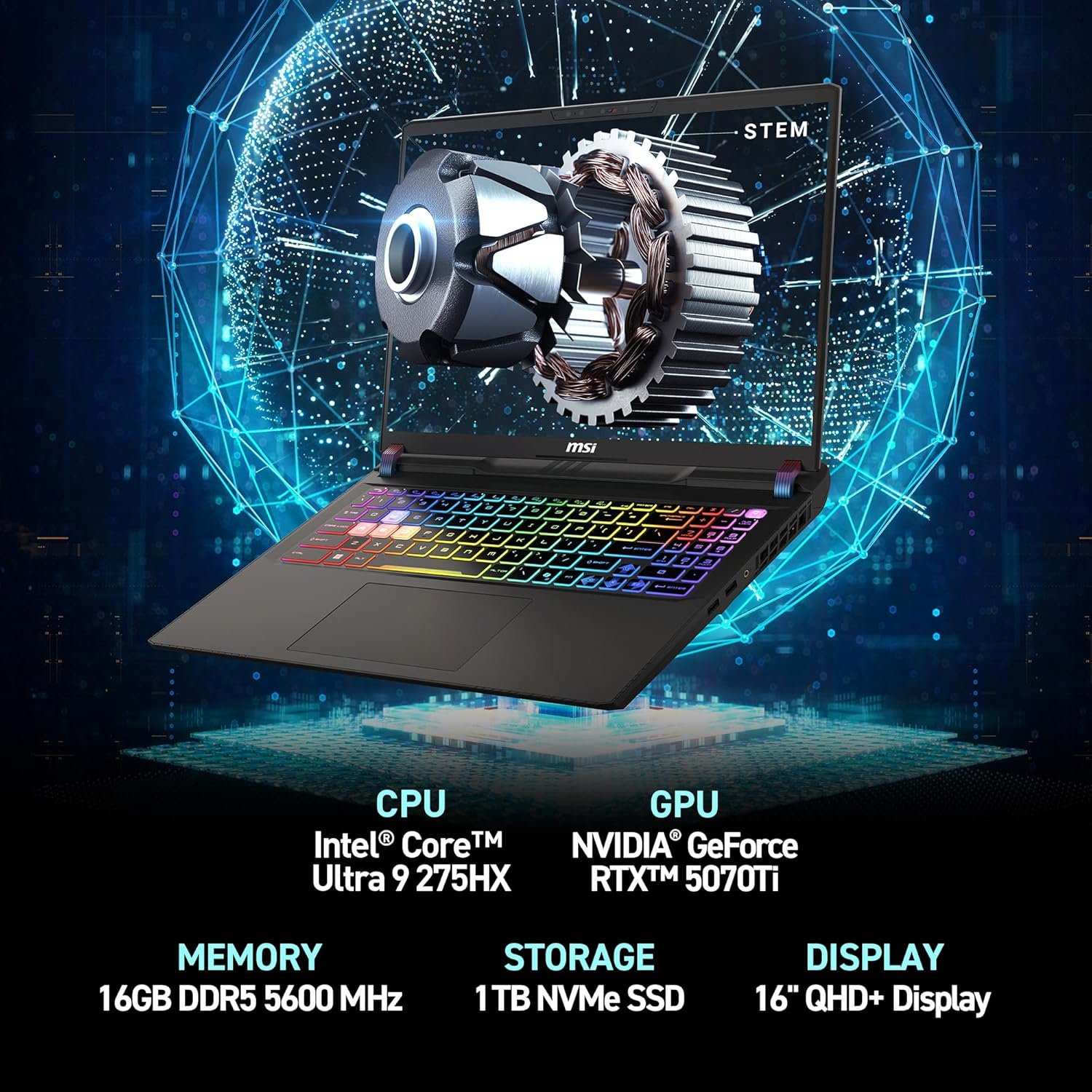 Unleash Power: MSI Vector 16 HX AI Gaming Laptop - Image 3
