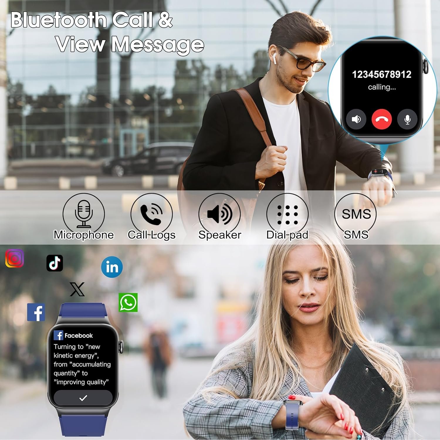 Top Smartwatch: Bluetooth Call, HD Screen & 110+ Sports Modes! - Image 3