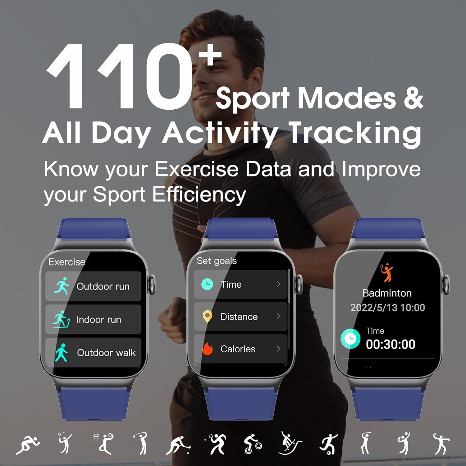 Top Smartwatch: Bluetooth Call, HD Screen & 110+ Sports Modes! - Image 5