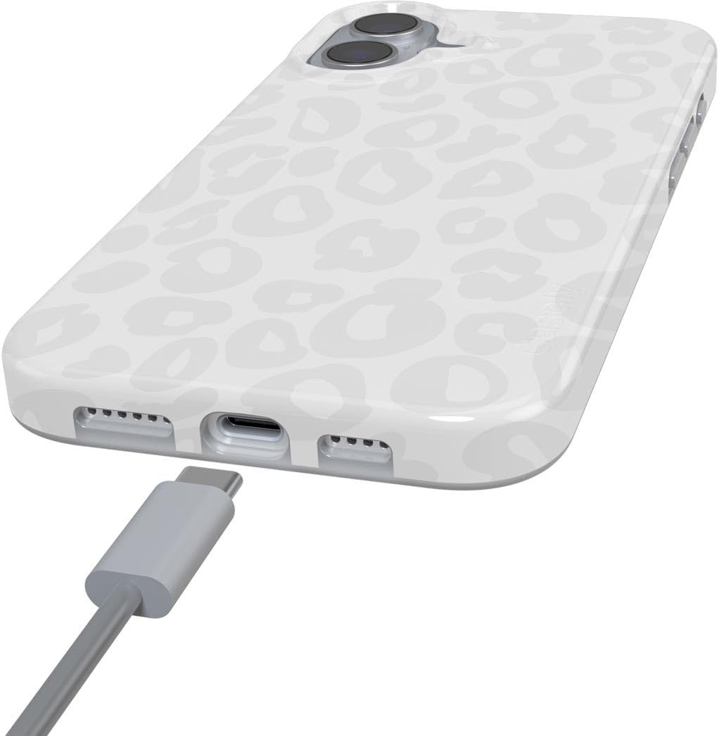 Casely iPhone 16 Case: Wild White Snow Leopard Design! - Image 3