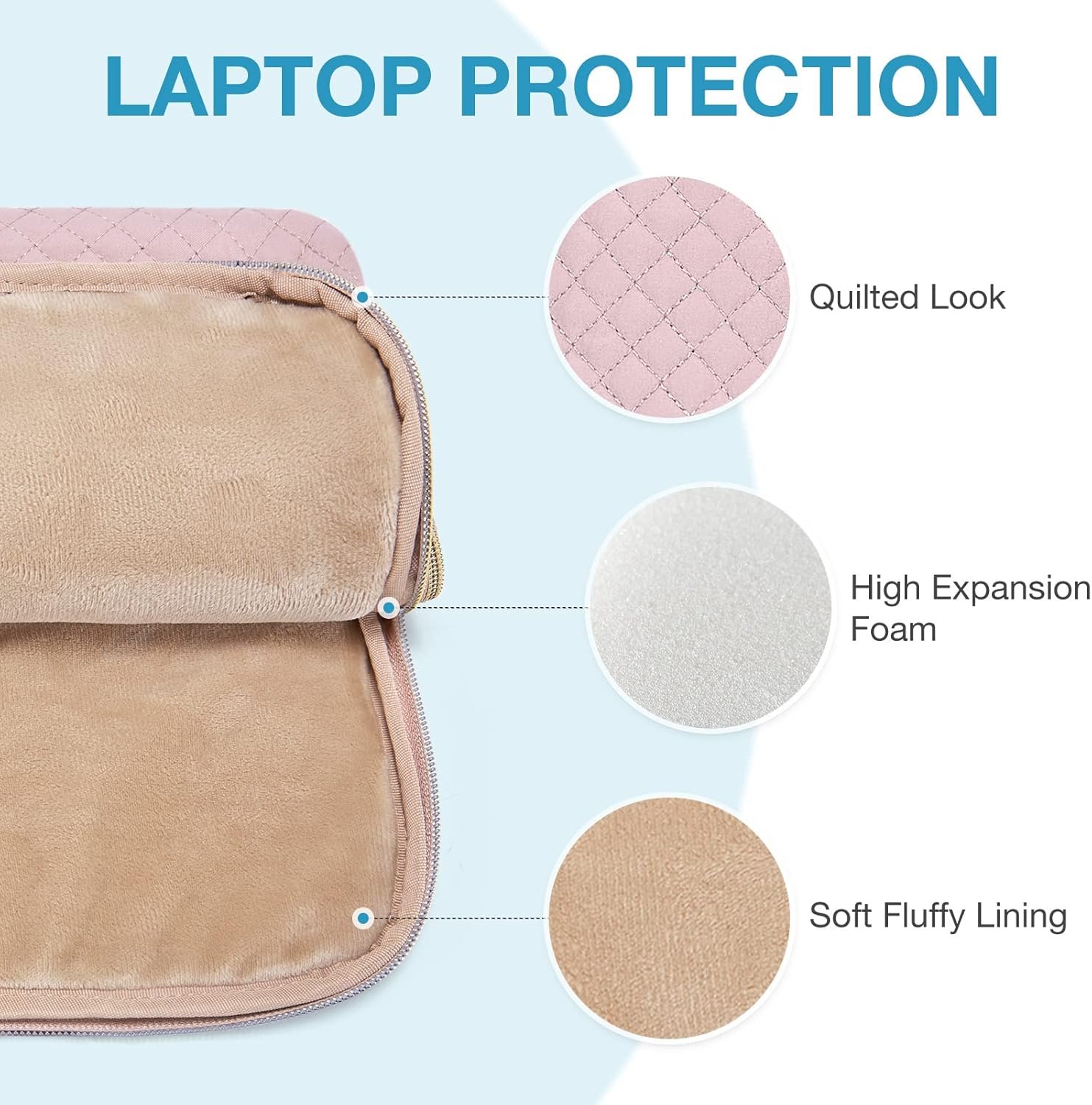 Chic BAGSMART 15.6" Laptop Sleeve: Stylish & Versatile! - Image 6