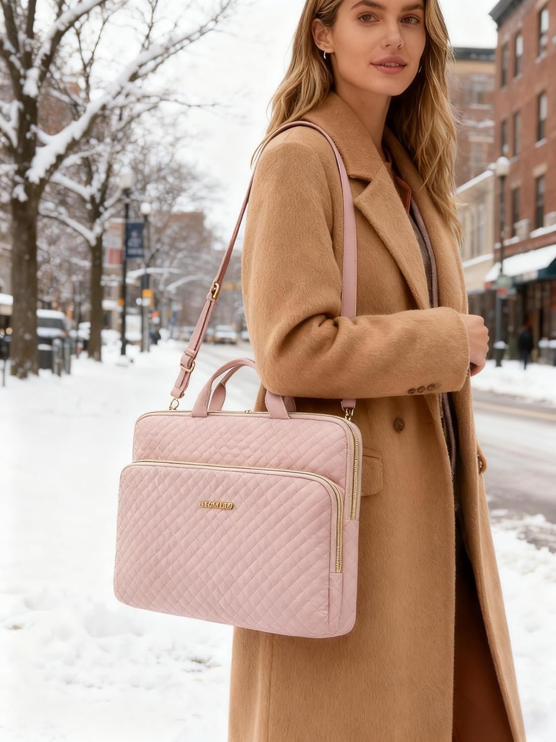 Chic BAGSMART 15.6" Laptop Sleeve: Stylish & Versatile! - Image 8