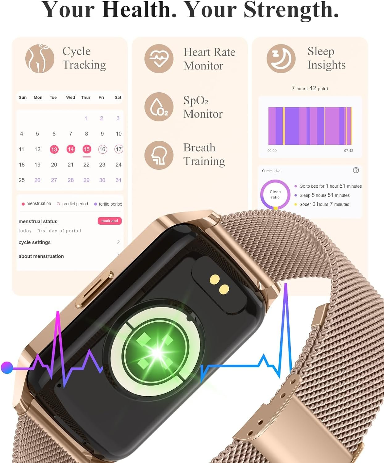 IP68 Fitness Tracker Watch: Step Counter & Sleep Monitor! - Image 6