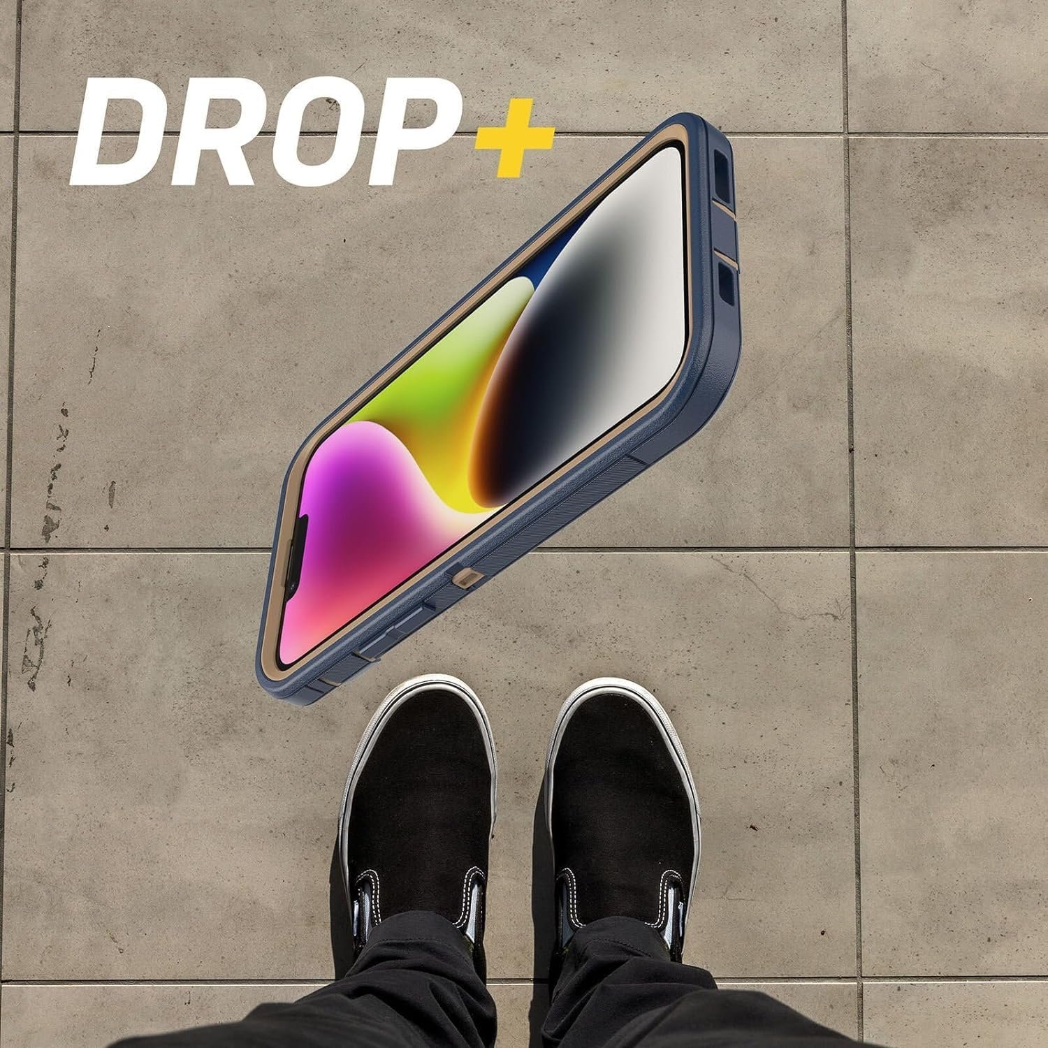 OtterBox iPhone 14 Plus: Defender Series in Blue Suede Style! - Image 4