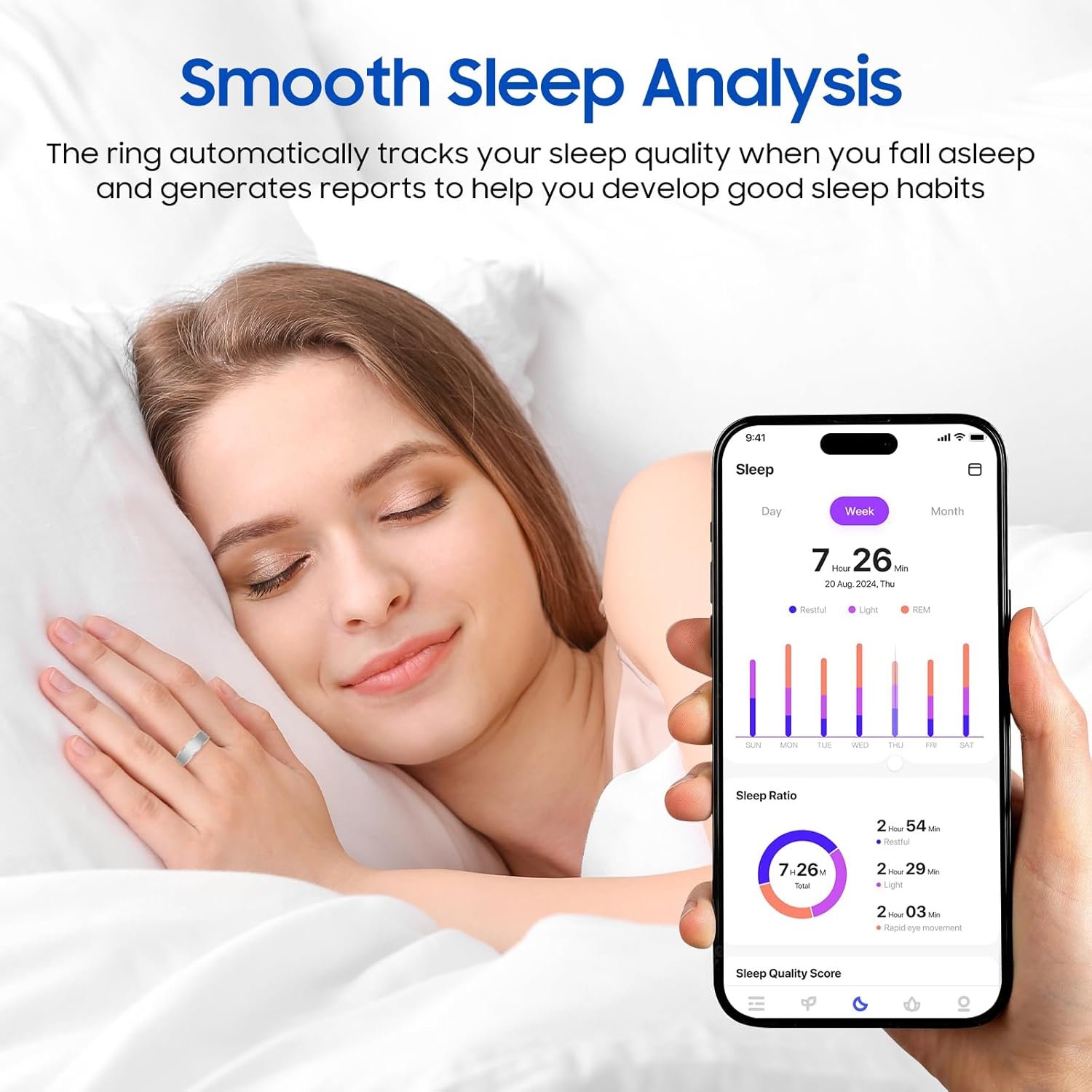 Smart Health Ring: Monitor Heart, Stress & Sleep Easily! - Image 6