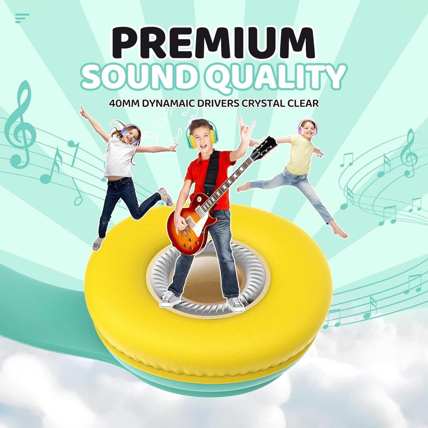 Kids Bluetooth Headphones: 60H Playtime & 85dB Limit! - Image 8