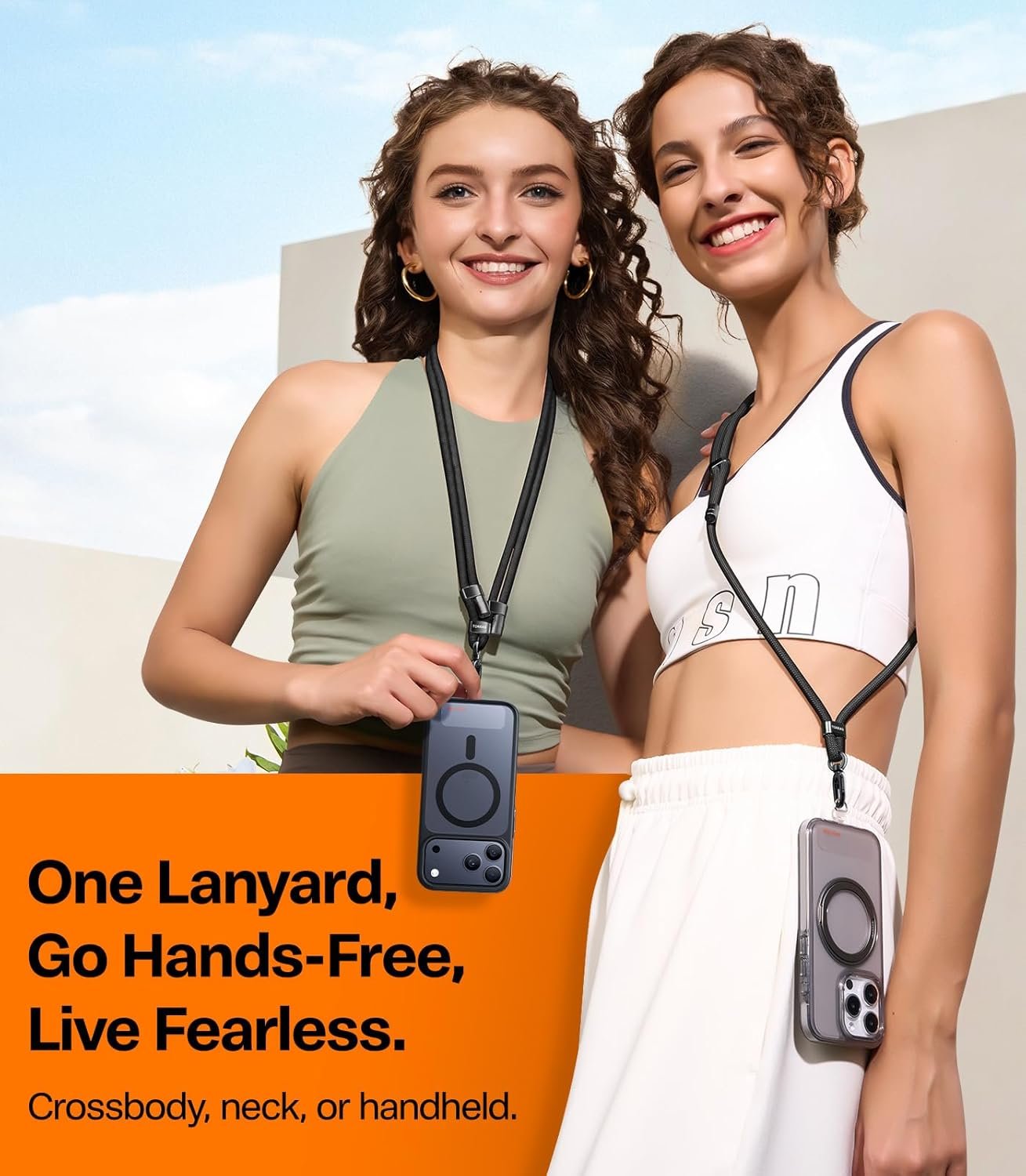 Stay Stylish & Secure: TORRAS Phone Lanyard Crossbody in Olive Green - Image 3