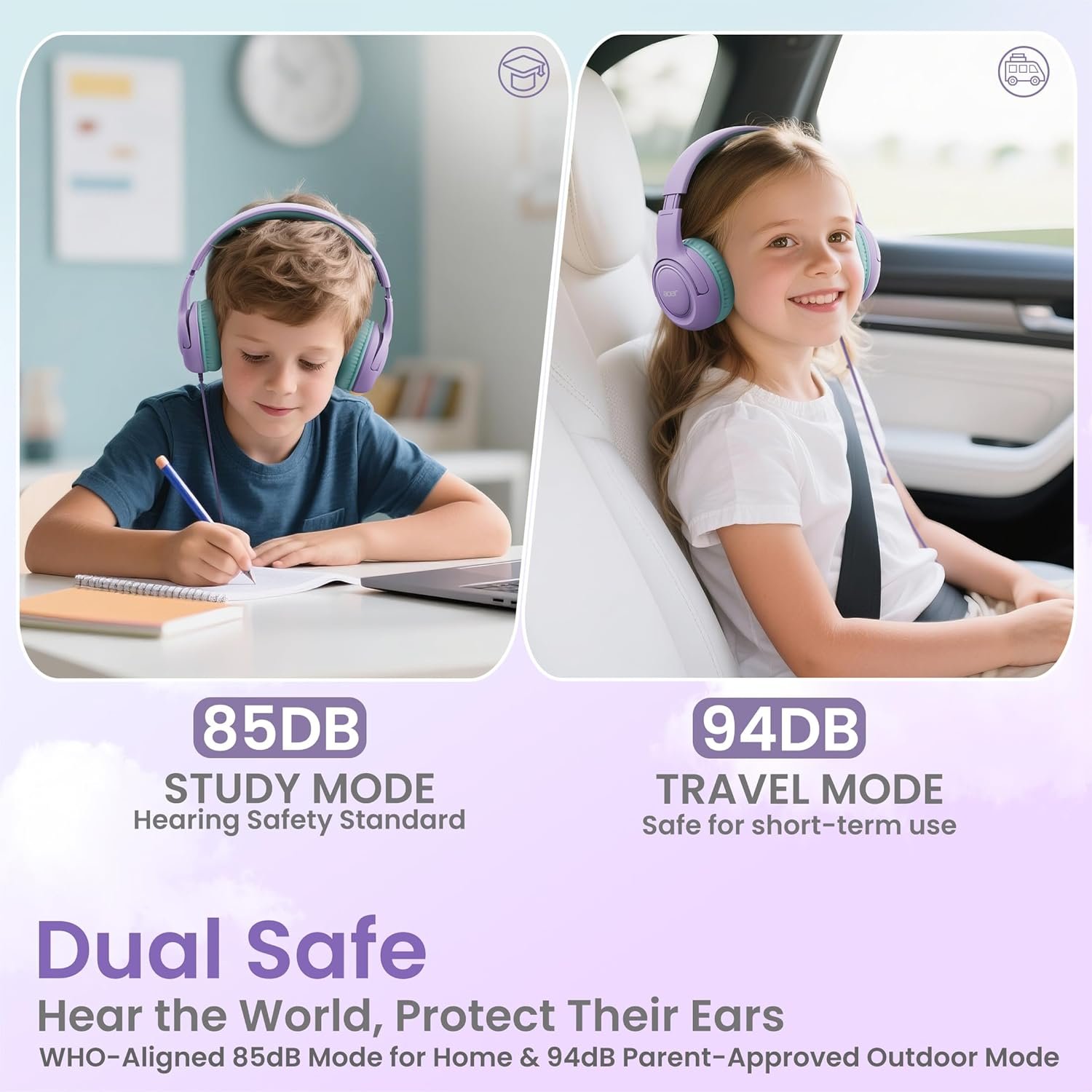 Safe & Fun Kids Headphones: Volume-Limited, Foldable & Stylish! - Image 3