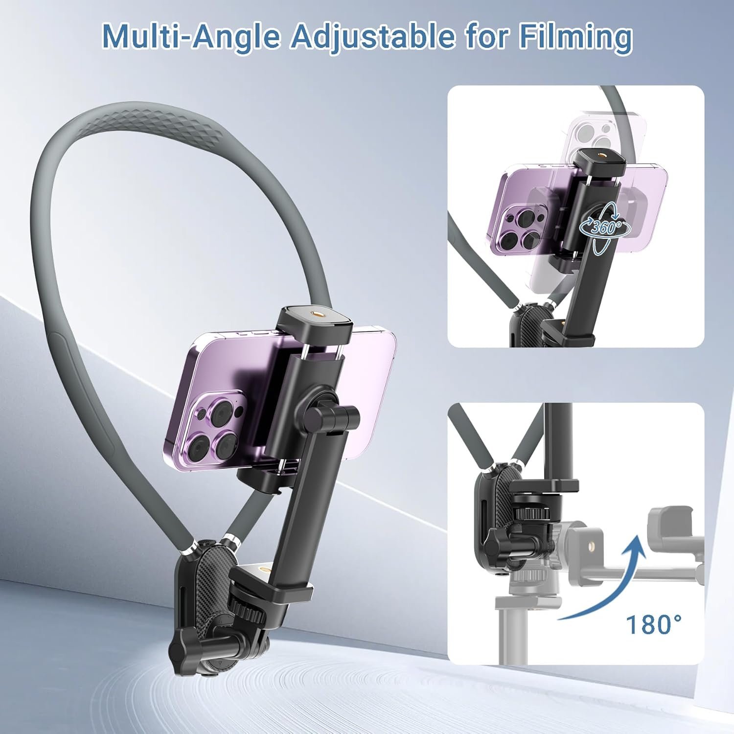 Hands-Free Neck Phone Holder for GoPro & Vlogging Fun! - Image 7