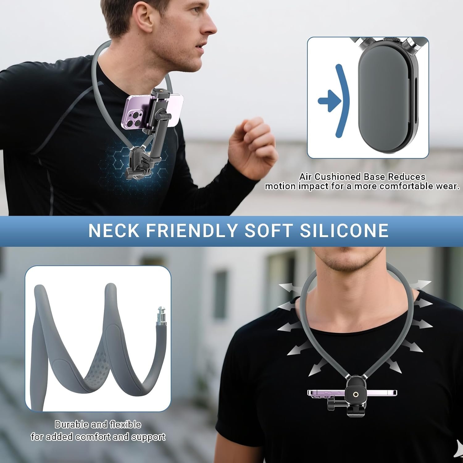 Hands-Free Neck Phone Holder for GoPro & Vlogging Fun! - Image 8