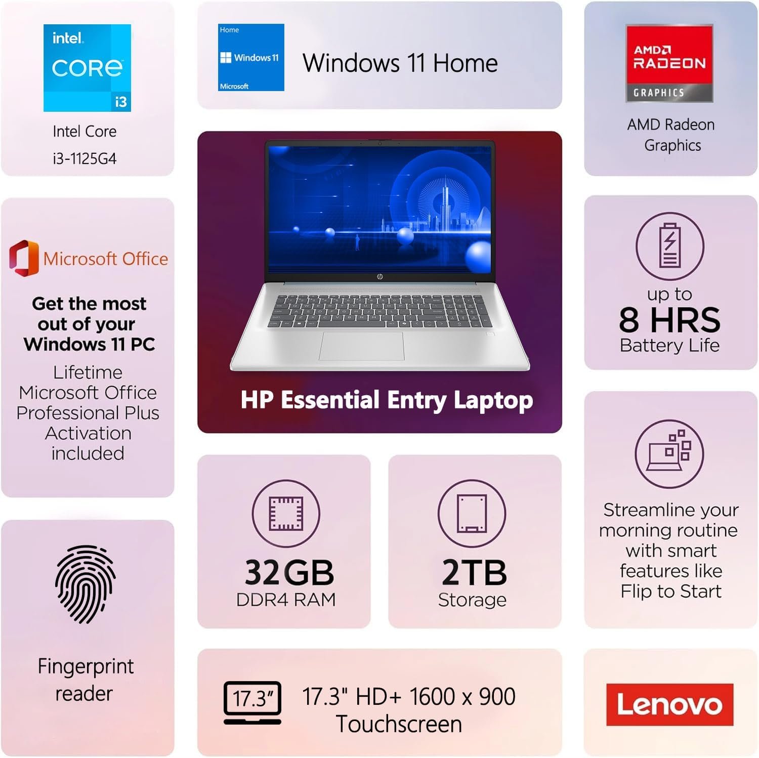 Unleash Power: HP 17 Laptop, 32GB RAM, 1TB SSD, Windows 11! - Image 3