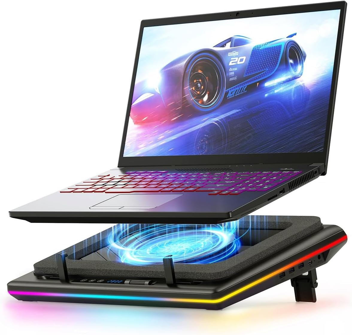 Boost Your Game: Llano V12 RGB Laptop Cooler with Turbo Fan! - Image 2