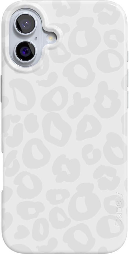 Casely iPhone 16 Case: Wild White Snow Leopard Design! - Image 2
