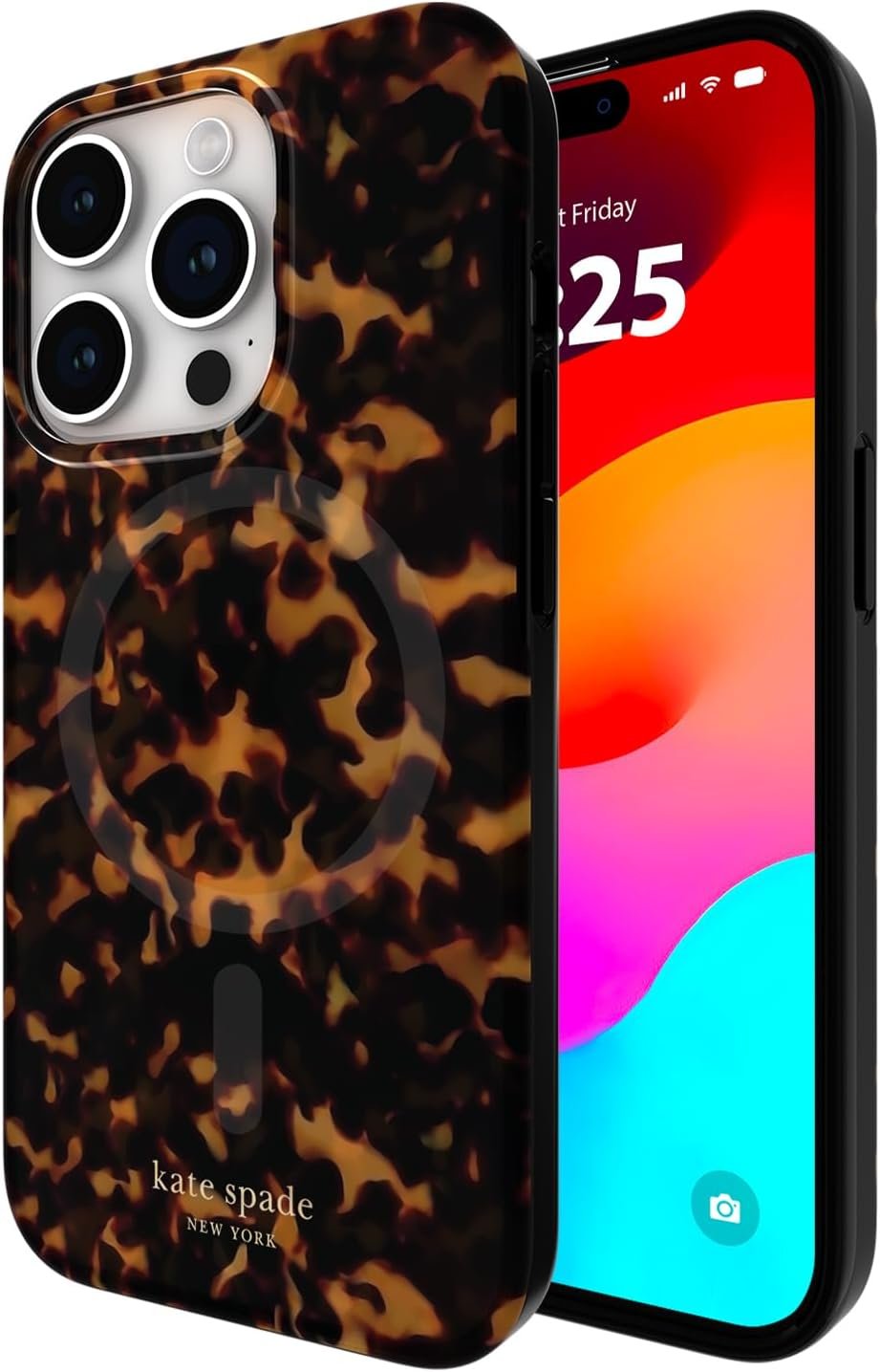 Chic Tortoiseshell Kate Spade iPhone 15 Pro Case + MagSafe - Image 2