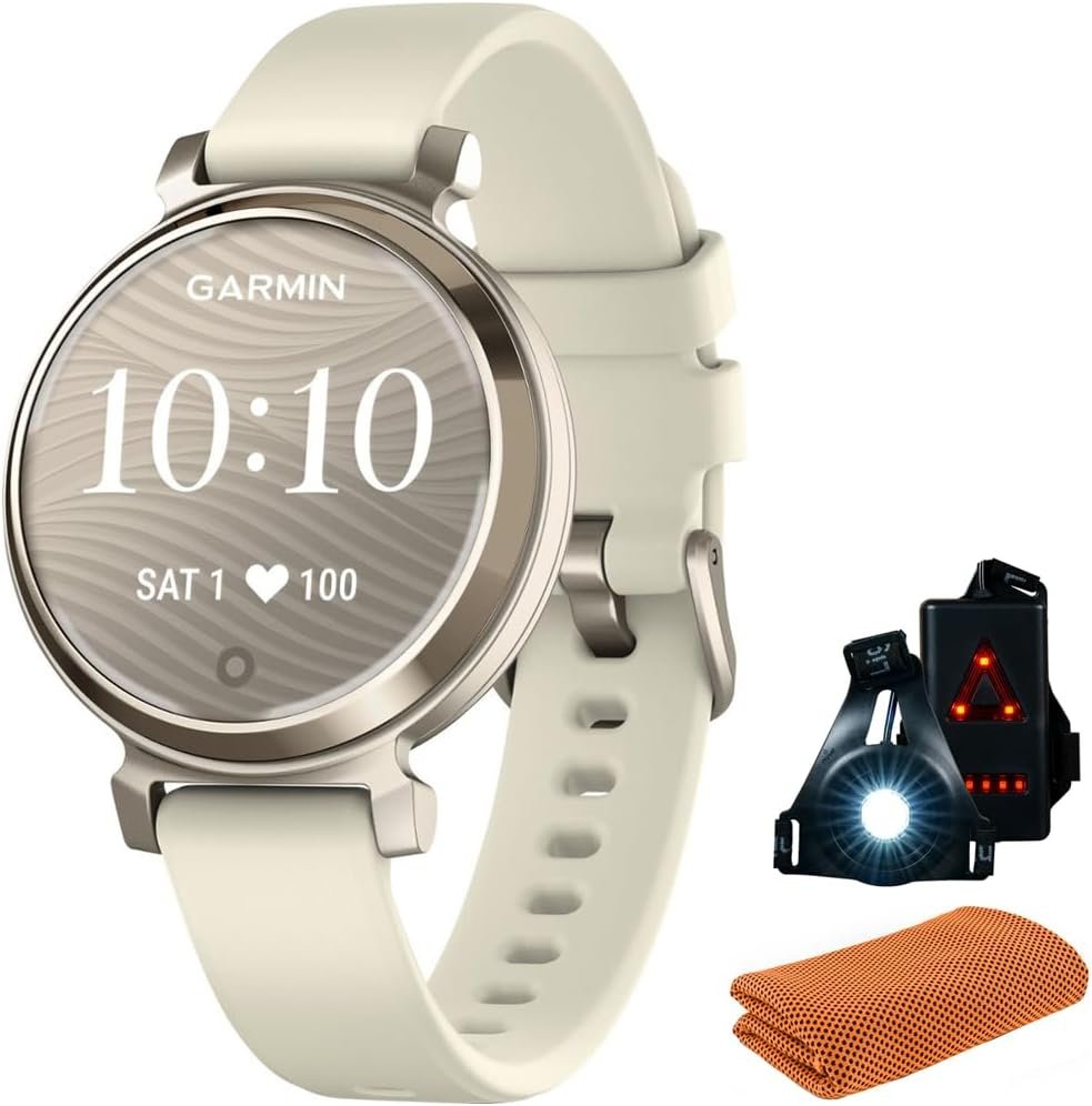 Garmin Lily 2 Smartwatch Bundle: Sport Towel & Safety Lights! - Image 2