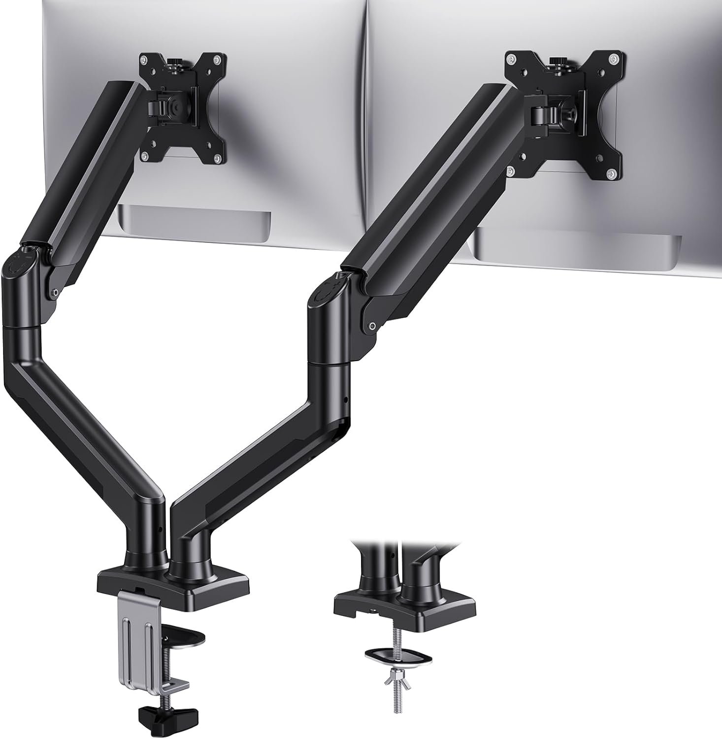 HUANUO Dual Monitor Mount: Adjustable & Versatile Stand! - Image 2