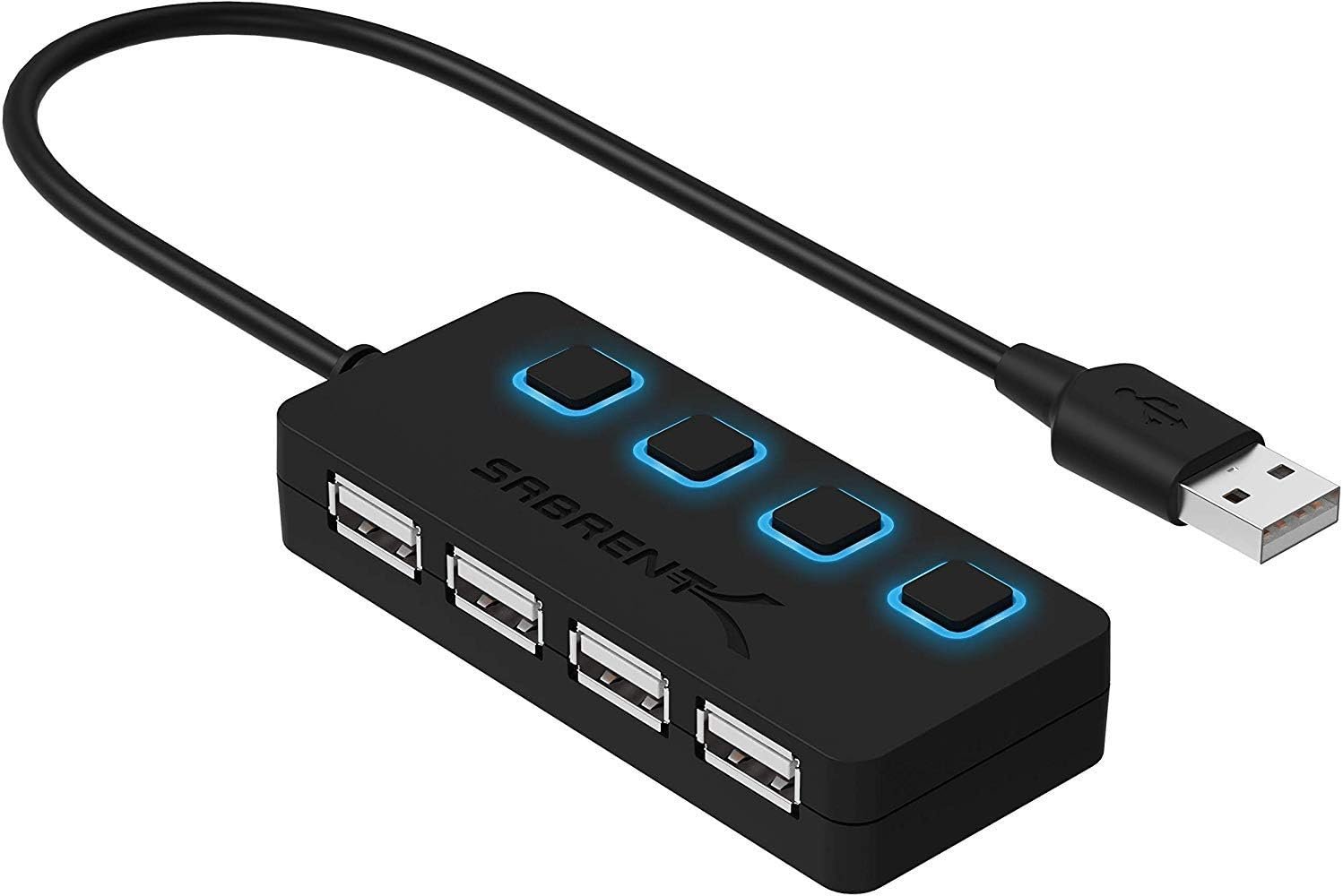 Maximize Connectivity: SABRENT 4-Port USB Hub with LED Switches! - Image 2