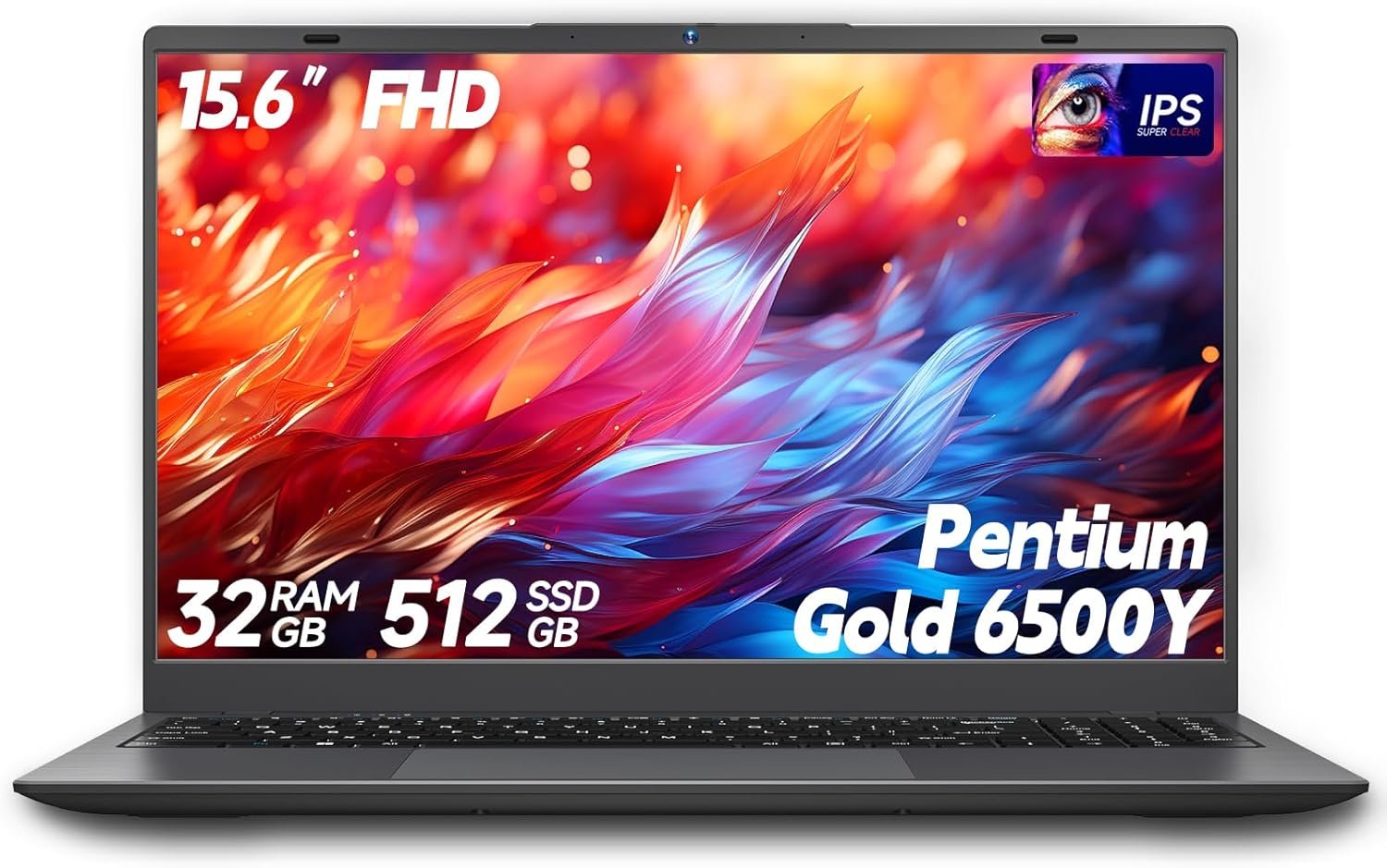 Power Up: 15.6" Gold Laptop with 32GB RAM & FHD Display - Image 2