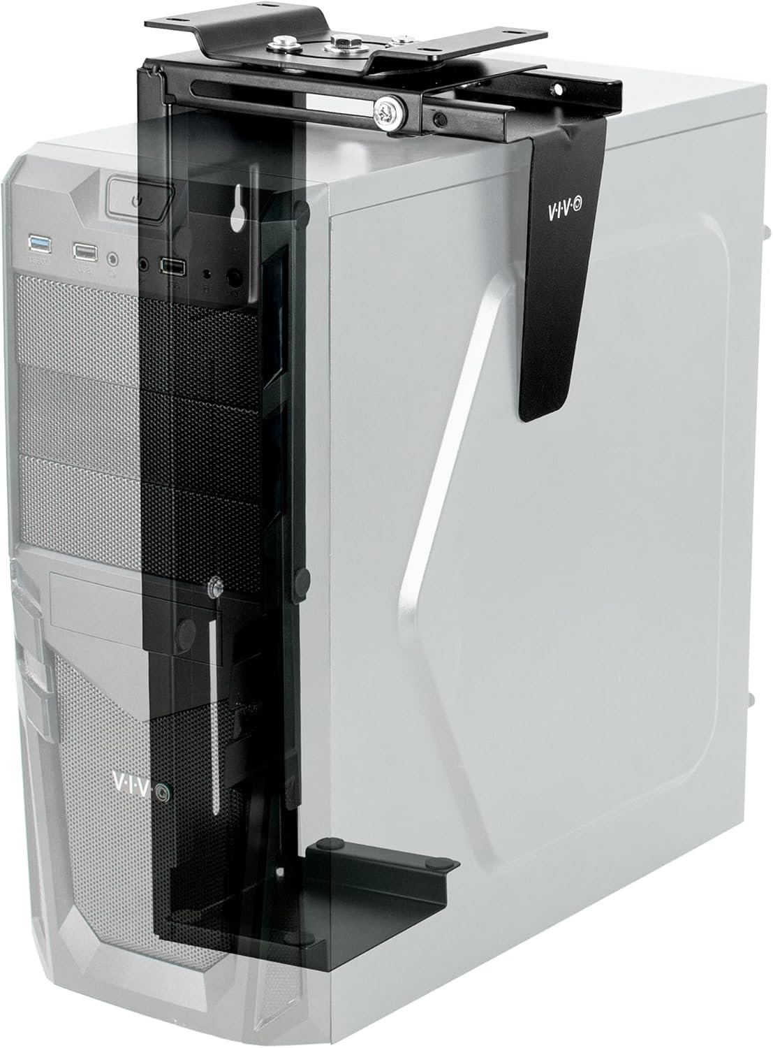 VIVO Adjustable PC Mount: Secure & Swivel for Your Office! - Image 2