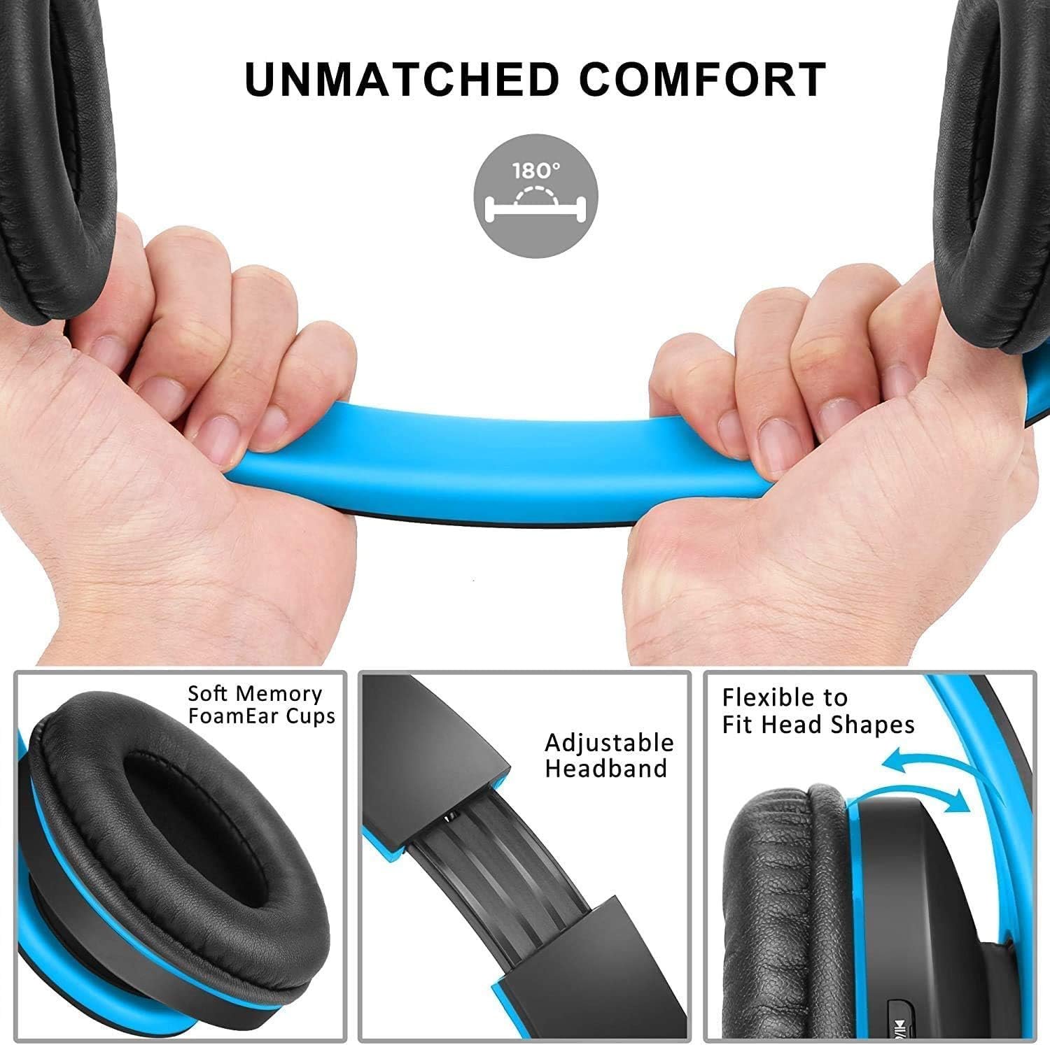 ZIHNIC Bluetooth Headphones: Comfort & Versatility in One! - Image 2