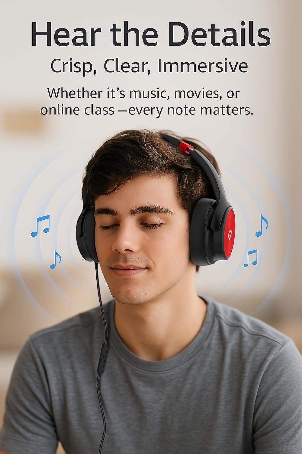 Hi-Fi USB C Wired Over-Ear Headphones: Comfort & Sound! - Image 4