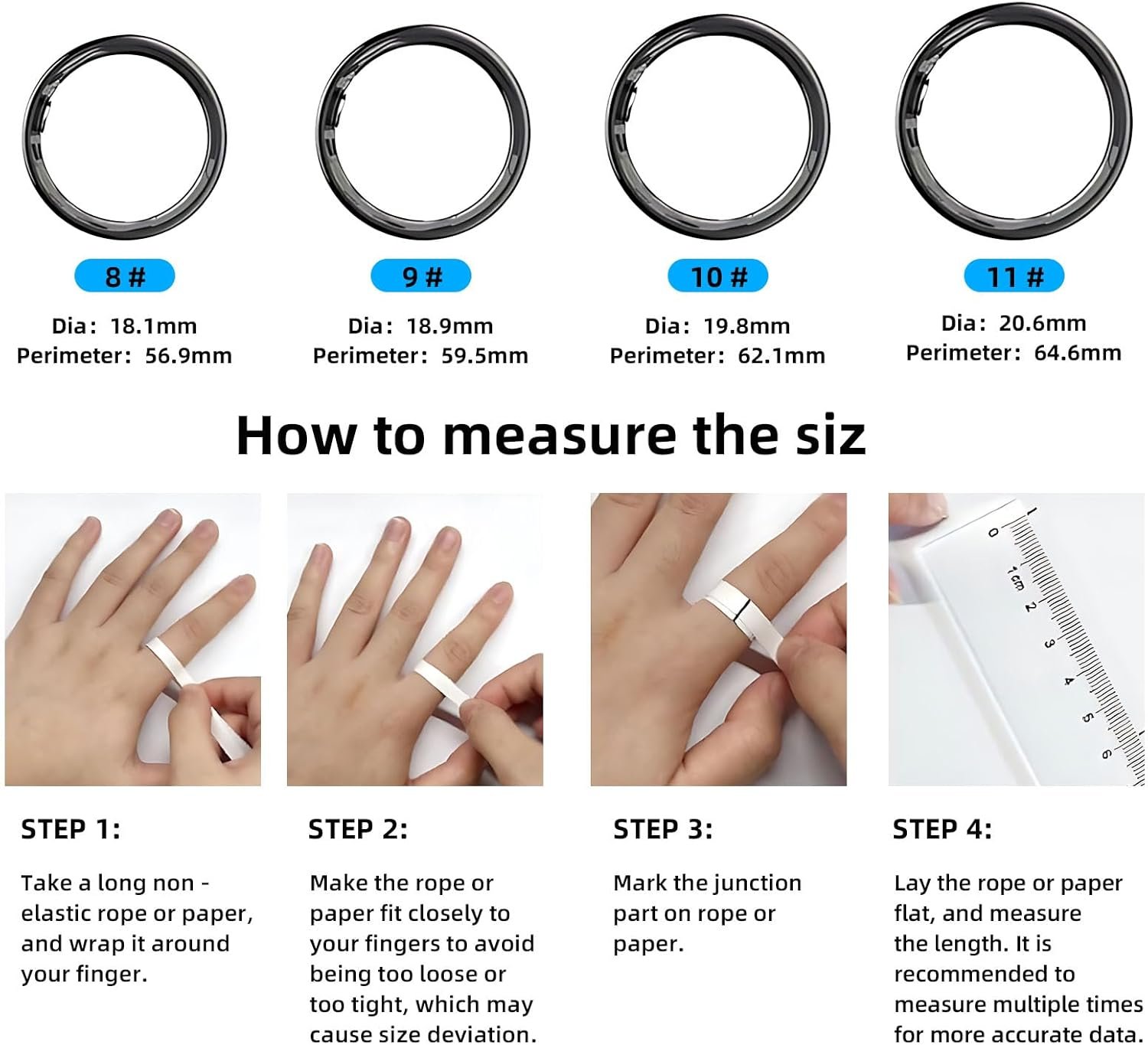 R11 Smart Ring: Trendy 5ATM Fitness Tracker for All! - Image 9