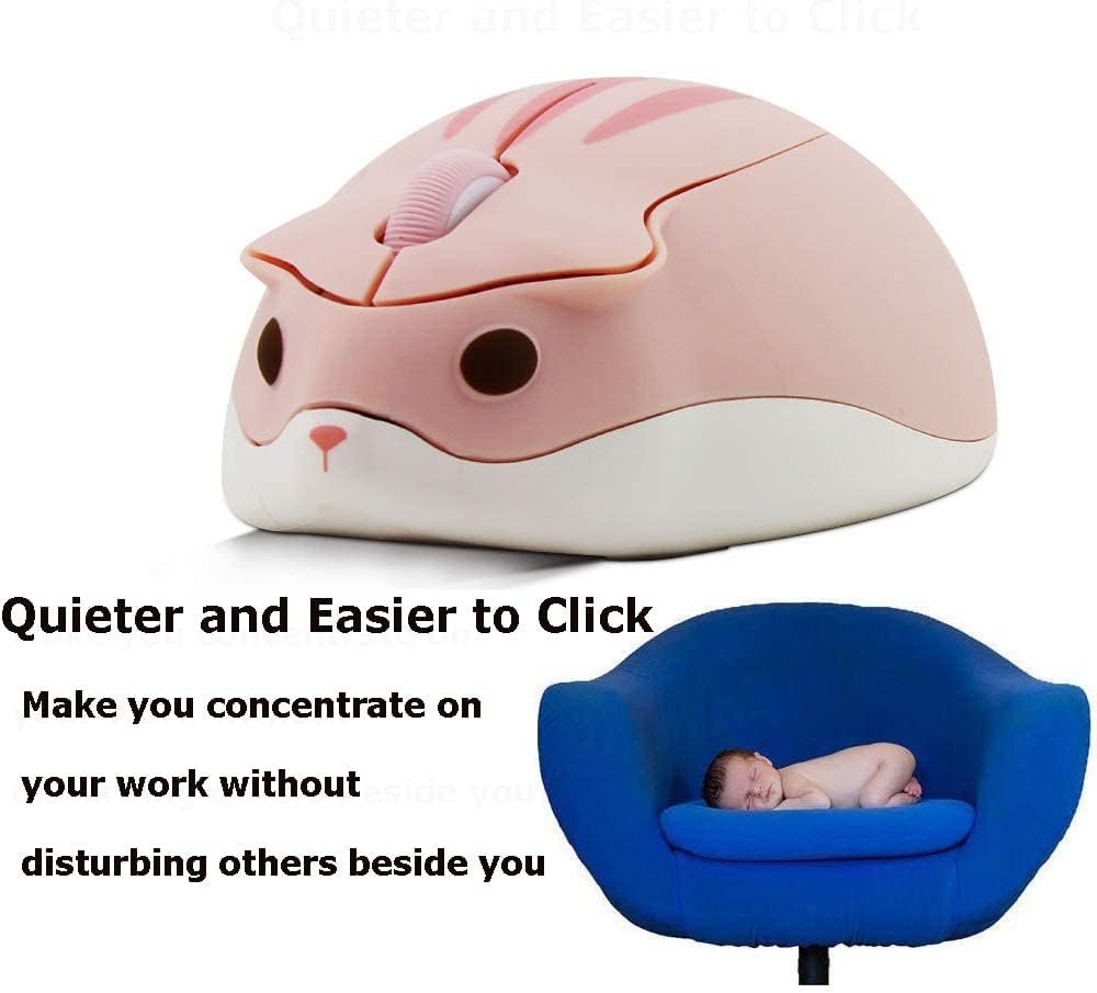 Adorable 2.4GHz Wireless Hamster Mouse: Quiet & Portable! - Image 5