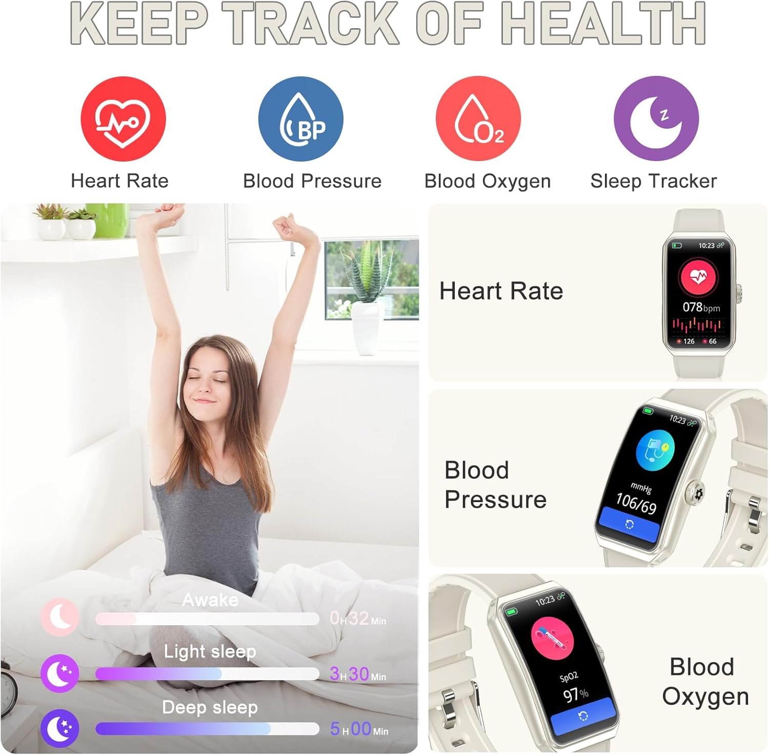 Ultimate Fitness Tracker: 24/7 Heart Rate & Sleep Monitor! - Image 3