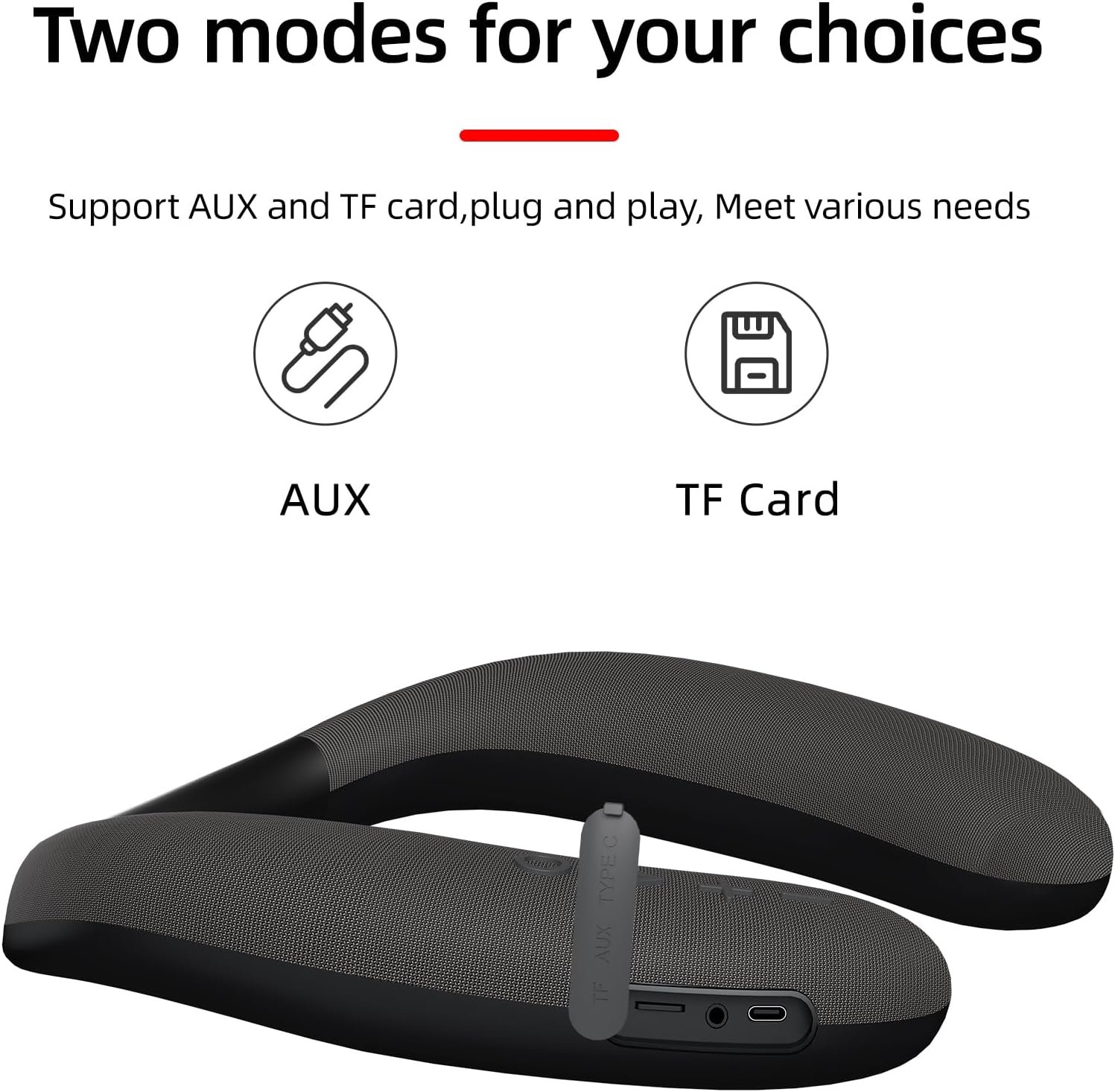 Neckband Bluetooth Speakers: 12H Playtime for Music & More! - Image 4