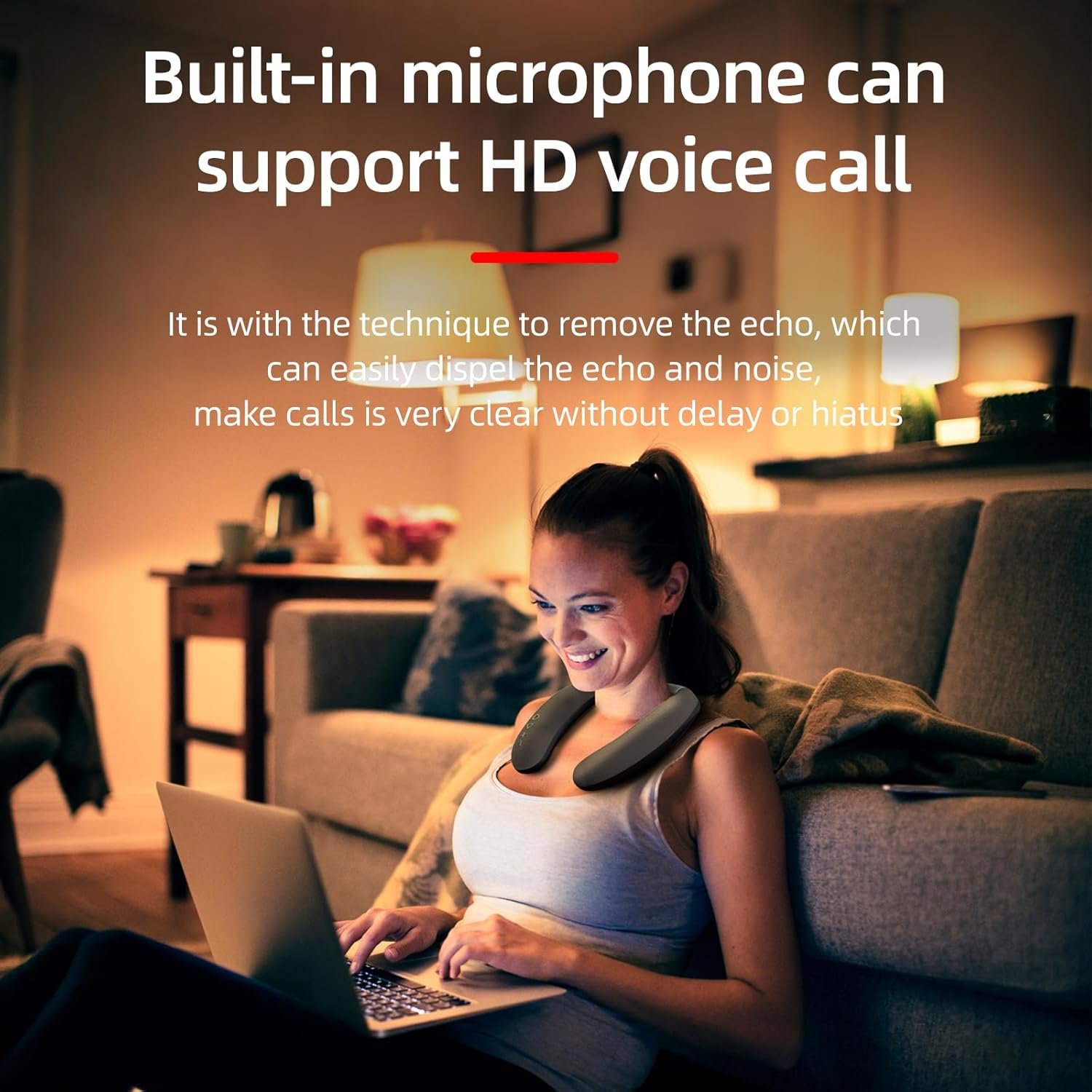 Neckband Bluetooth Speakers: 12H Playtime for Music & More! - Image 6