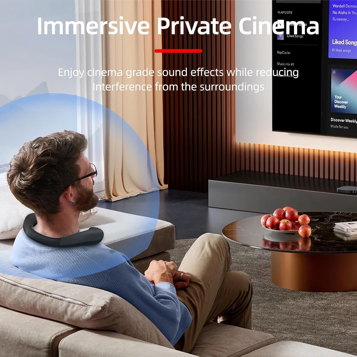 Neckband Bluetooth Speakers: 12H Playtime for Music & More! - Image 8