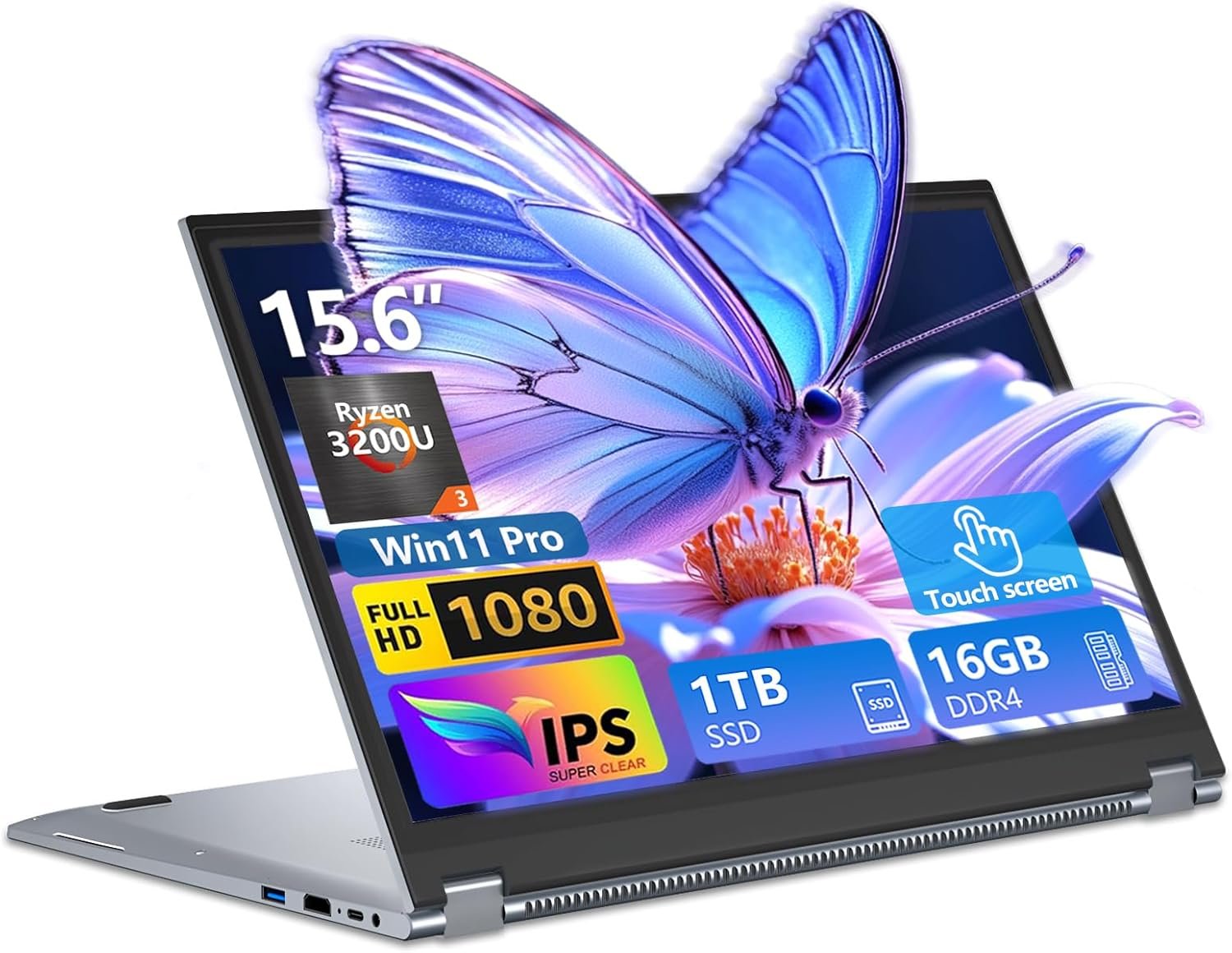 Transform Your Work: 2-in-1 15.6" Touchscreen Laptop! - Image 2